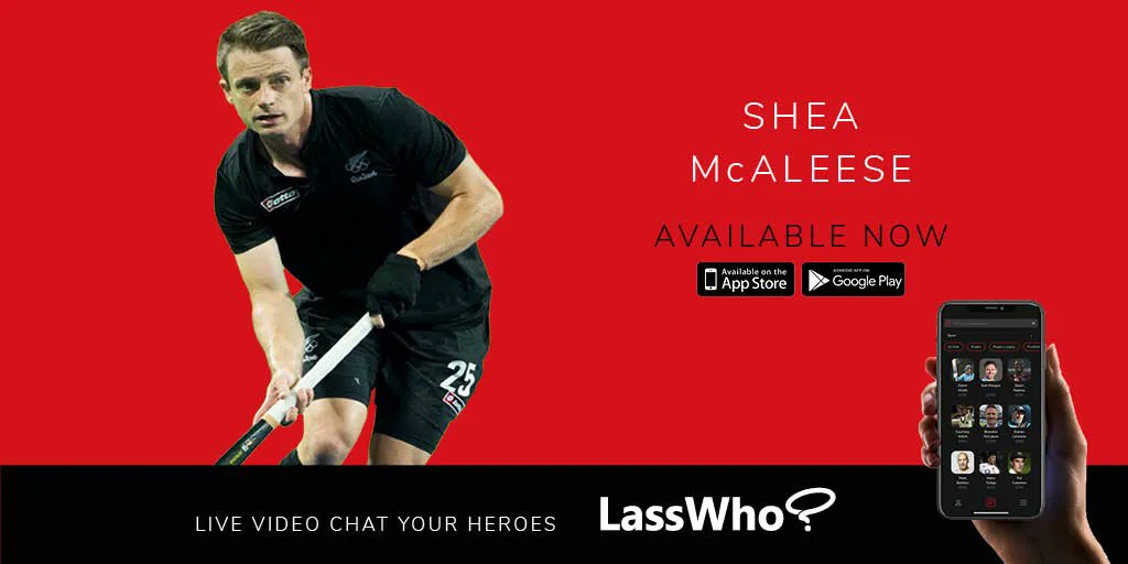 Former international hockey player <a href="/Shea_McAleese/">Shea McAleese</a> is a LassWho hero! 🏑 

🇳🇿 Over 320 international appearances for <a href="/BlackSticks/">Vantage Black Sticks</a> 
🏑 4 Consecutive Olympic Games 
🥈 🥉 Commonwealth Games Silver and Bronze medalist

Download LassWho for a live video chat buff.ly/3lur7nl