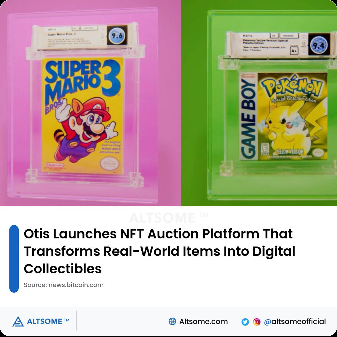 The Otis House project turns physical items into #NFTs, and the tokens can be traded at any time for the physical items stored in a vault.

TOPIC: #crypto #cryptocurrency #OtisHouse #NFTLaunch #NFTAuctionPlatform #Metaverse #blockchain #Altsome