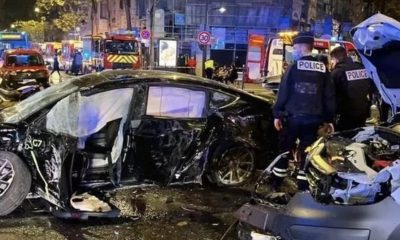 mediaindiagroup's tweet photo. Leading taxi service in #Paris @TAXISG7 suspends #Tesla from fleet after crash that killed 1 & left 3 seriously injured. Though #French transport minister @Djebbari_JB says no evidence mechanical or technical error caused mishap, #TaxisG7 puts all 37 @Tesla out of service. #MIG https://t.co/TRgCdqxzh5
