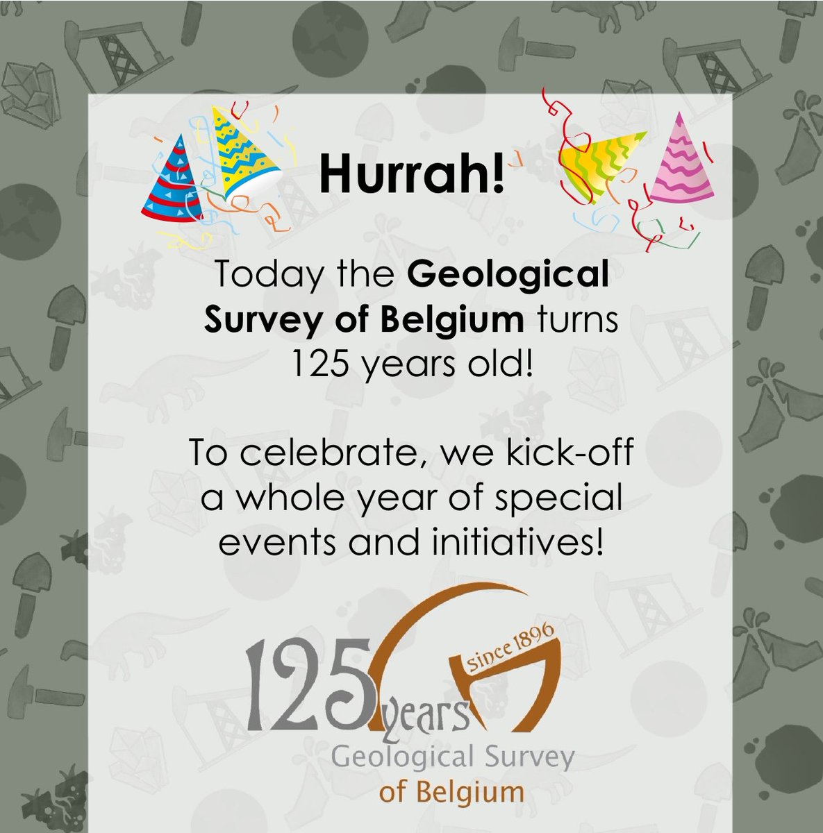 GSBelgium's tweet photo. Starting today, one fun fact about geology for each year of the #GSBelgium, a photo contest to showcase the geo-beauty of Belgium, an anniversary event and much more!
Stay tuned via #GSB125GeoFacts #GSB125GeoPHOTOcontest
#GSBelgium125 
All details on our new website - link in bio https://t.co/t3WVgnhXSj
