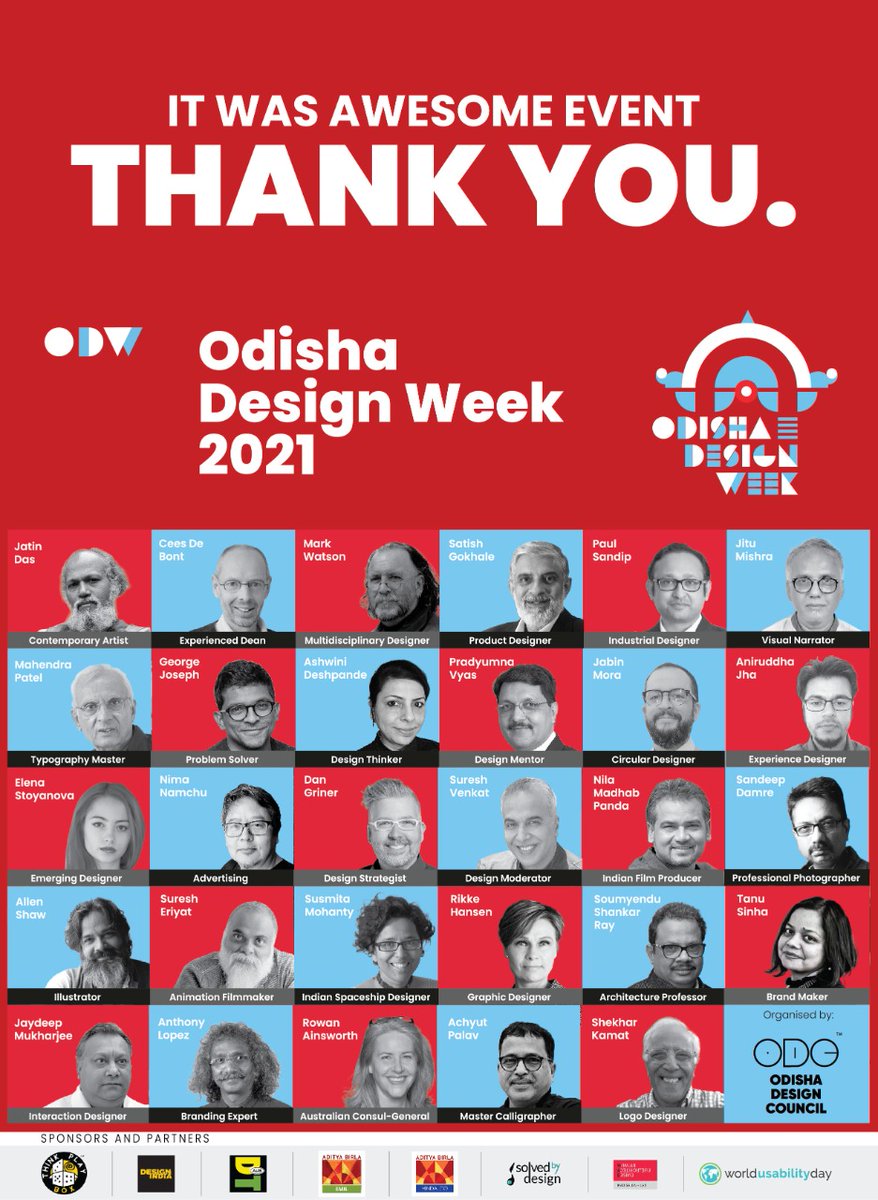 A Big #ThankYou to All our Amazing #Speakers of #OdishaDesignWeek 2021!

#odw_21 #design #designweek #Odisha #India