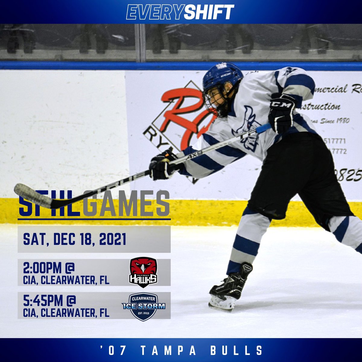 07AllianceNorth's tweet photo. We’re fired up for our first games vs the Hawks and Ice Storm this Saturday in Clearwater! #everyshift #07bulls #letsgobulls https://t.co/voCsTkrNAB
