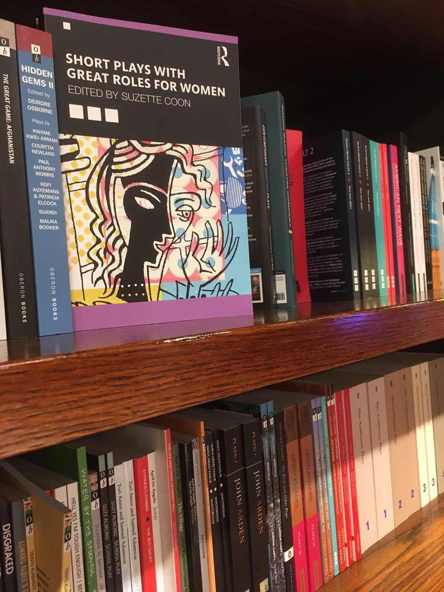 suzettecoon's tweet photo. Cheering myself up a bit to see that our anthology, 'Short Plays with Great Roles for Women' is still in the @NationalTheatre bookshop. Was published just before covid so obvs there were more import things to worry about. But if you see it there &amp; you have time / 2 ... https://t.co/7gmTElHukM