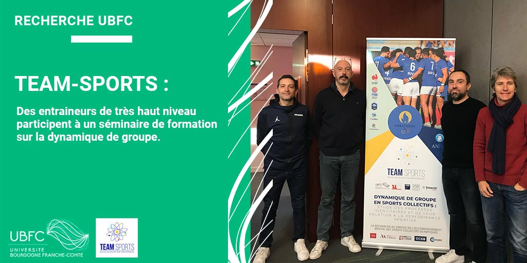 Univ_BFC's tweet photo. #RechercheUBFC
Grâce à @teamsports2024, des entraineurs de haut niveau (@FranceRugby @ffbasketball @ffhandball) ont participé à 3jrs de formation sur la dynamique de groupe de la FFR. Connaissances théoriques et partage d'expériences sur l'Accompagnement Mental à la Performance👩🎓 https://t.co/ISArhDatS7