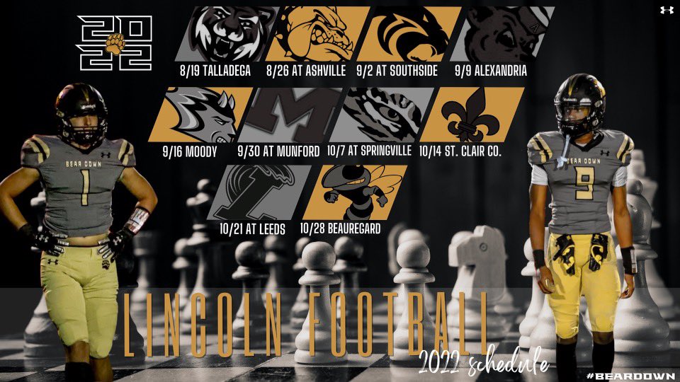 Lincoln High Football Schedule 2022 Lincoln High School Football (@Lincolnbearsfb) / Twitter