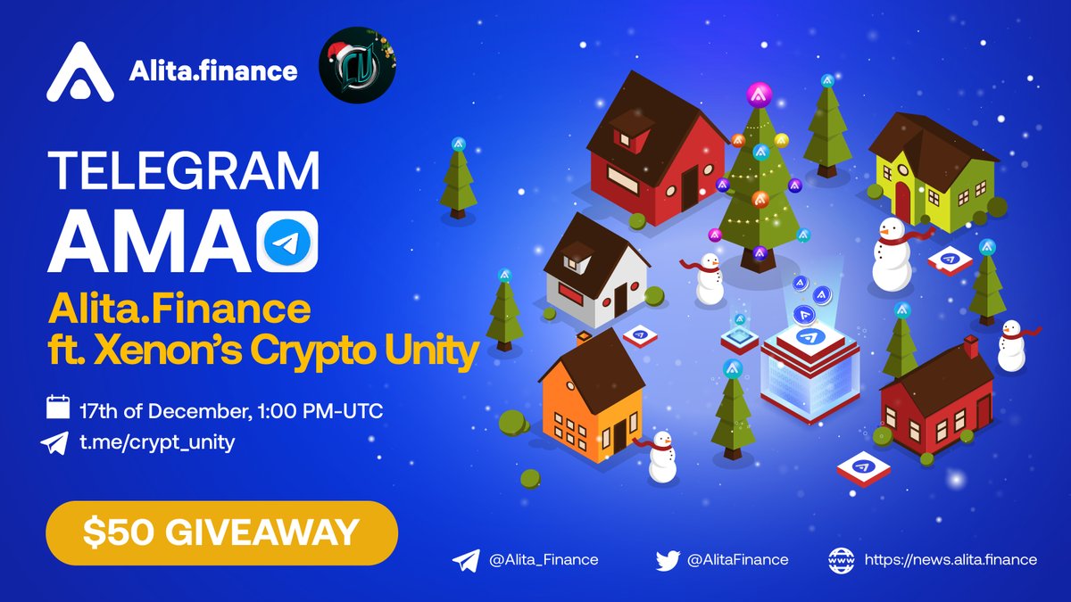 AlitaFinance's tweet photo. #Alitians, 

We have another rewarding #AMA scheduled with @CryptoUnity01 tomorrow. 

Be sure not to miss it!

🏠Venue: https://t.co/DC7HehAy8f
⏰17 December, 1:00 PM - UTC 
🏆$50 for the 5 best questions
⌛️Countdown: https://t.co/6TkiN6jlzQ https://t.co/ESg0KkQuHv