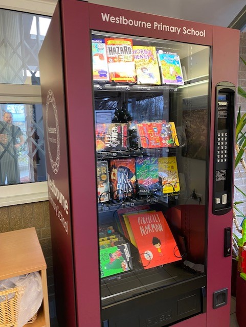 <a href="/westbourne_bfd/">Westbourne Primary School</a> the children now have the chance to win a Golden Token to use in the Book Vending Machine. To win you must read every day and record it in the Reading Record. Who will win in January we wonder 📕📗🔖📚🤩🪙🪙🪙🪙🪙