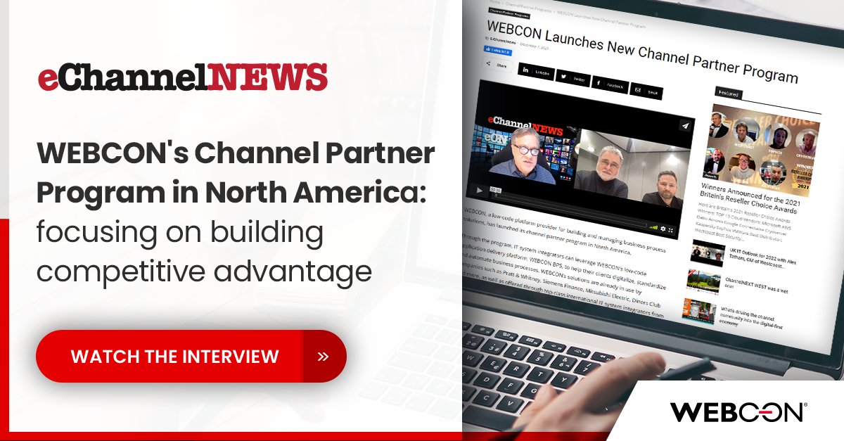 💡 “It’s not about building a one good application – it’s about arming you with a platform to build a lot of them, and to have them behave in a consistent way, so that your users don’t have to relearn new things every single time.” 

Know more👉 e-channelnews.com/webcon-launche…