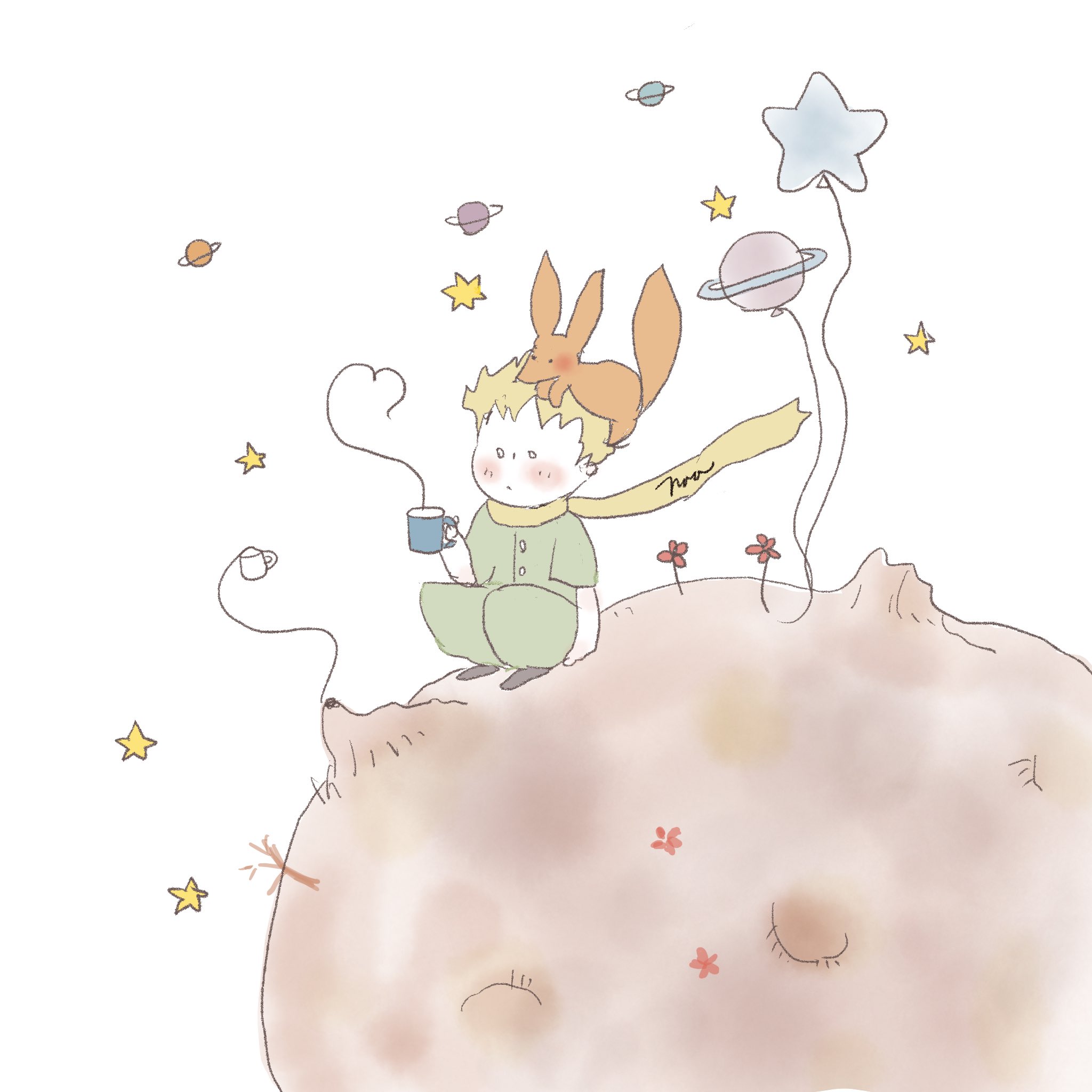 2742nao 忙しい毎日に たまにはほっと一息 イラスト イラストレーション イラストレーター イラスト好きな人と繋がりたい 絵師さんと繋がりたい 絵 画 星の王子様 Illust Illustration Art T Co Wtzqaqfhtu Twitter