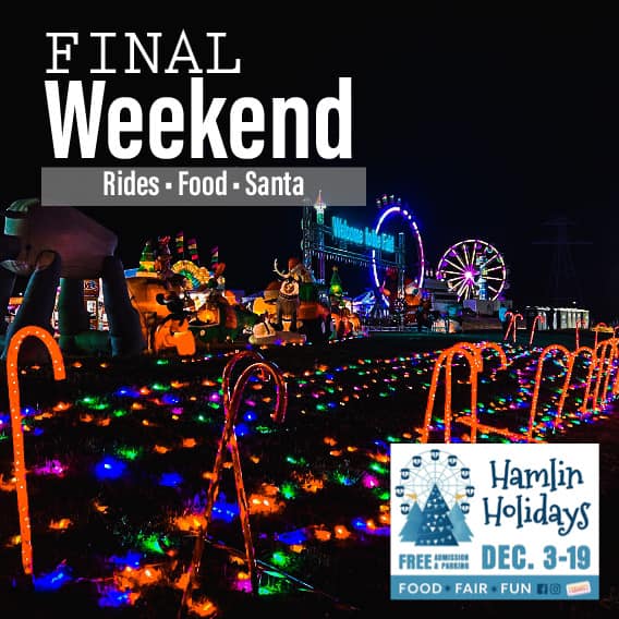 stratesshows's tweet photo. Final Weekend of the Hamlin Holidays Fair. Midway opens at 5p tonight! https://t.co/Ab3JfugbZL
#Travel #Tourism #SupportCFLTourism #StratesShow #HamlinHolidays #HamlinHolidaysFair https://t.co/AjvqOrsPro
