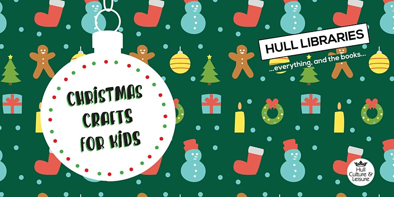 hull_libraries's tweet photo. Get in the festive spirit and join us for a Christmas craft session at Hull Central Library.
Suitable for families and children under 16yrs.
Saturday  18 Dec / 11am - 12pm 
https://t.co/aaahoBGHUo https://t.co/GwvVIBQVSF