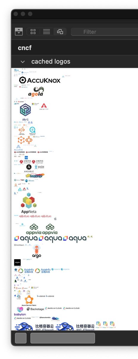 alswl's tweet photo. 年底了，又要画大量 PPT，怎么搞那些精美的技术基础组件 Logo 呢？我做了一个 https://t.co/uF76yfAP9s ，提供 SVG 版本的 OmniGraffle Stencils 下载。1800+ 图标来自于 CNCF landscape。需要自取，不用谢。 https://t.co/85fd0jgdiX