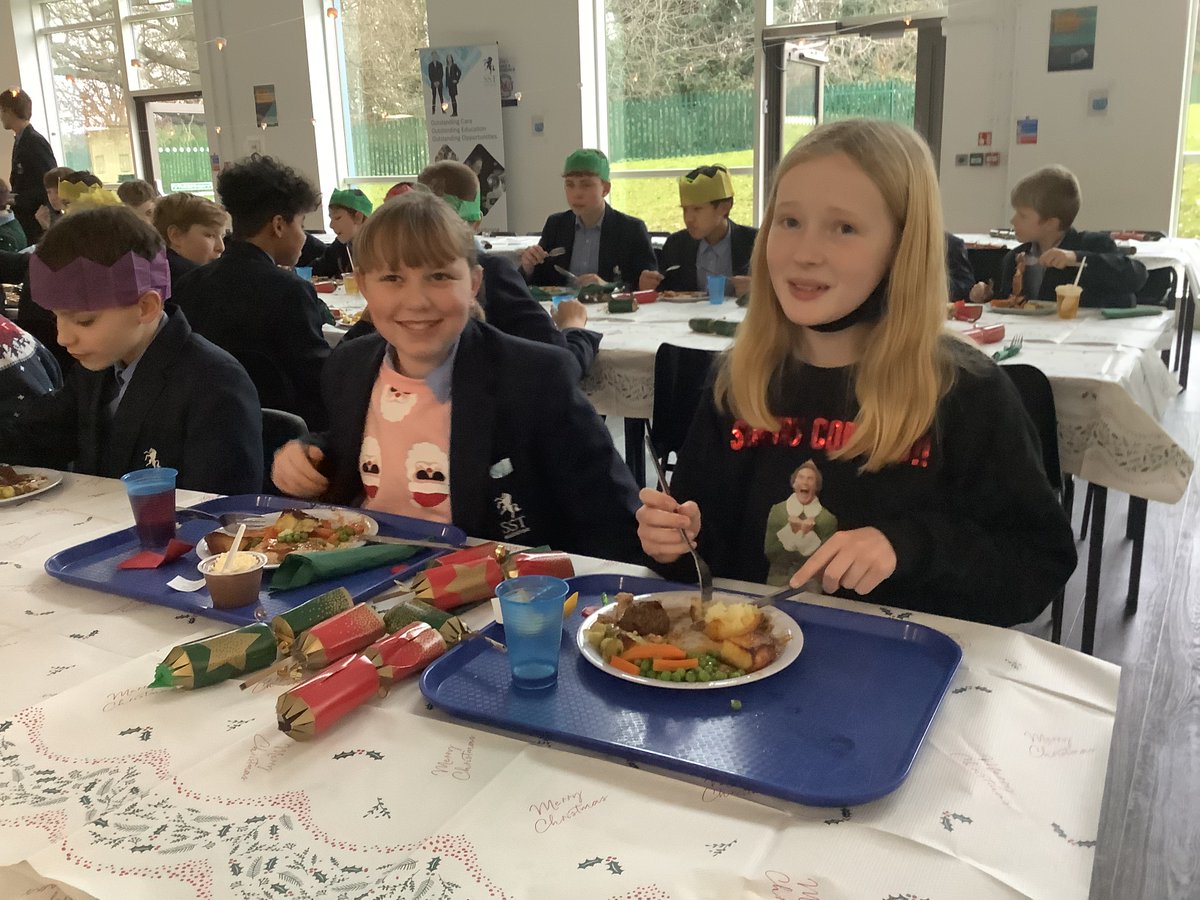 SSTMaidstone's tweet photo. It is Christmas Dinner time!Thank you to our staff and @SchoolCatering for our lovely hogwarts style family festive meal! Further photos to follow! https://t.co/BJJWoGGt7n