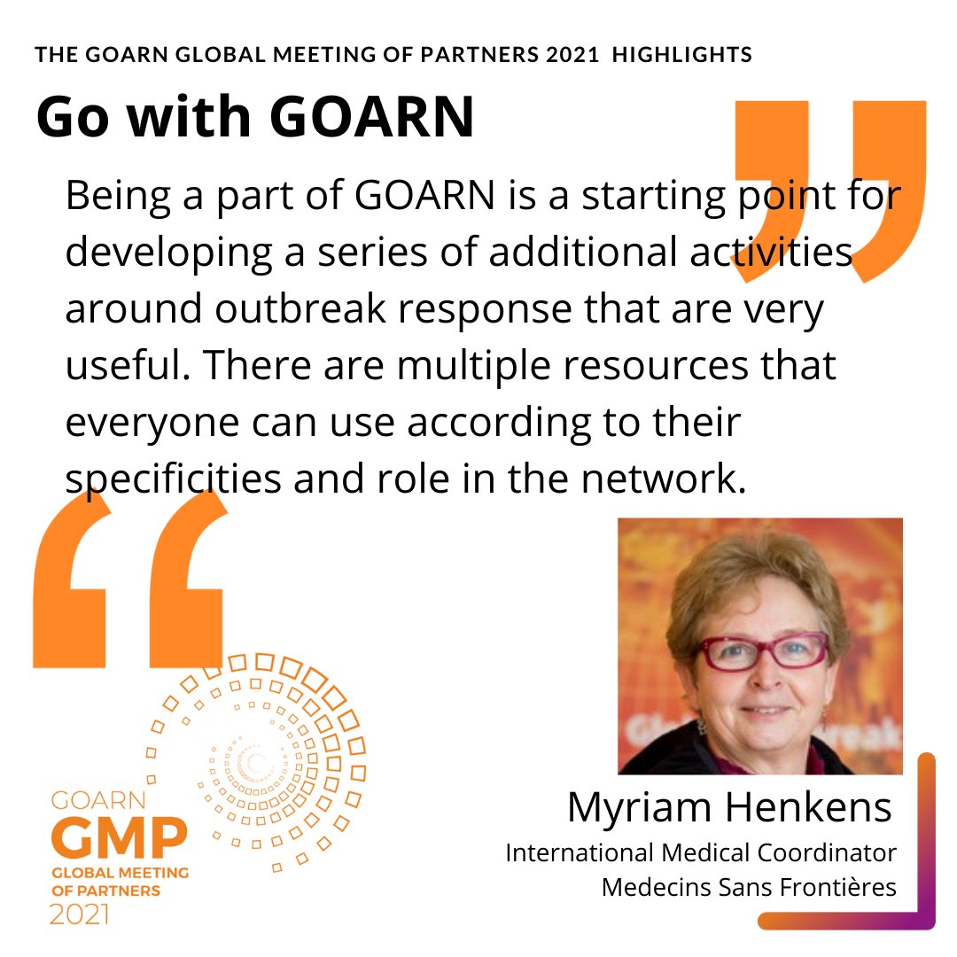 WHOGOARN's tweet photo. Some highlights from our #GOARN #GMP2021 Webinar "Go with GOARN" yesterday that presented perspectives from various partners on the value they derive as partners of GOARN and reflections on how their recent COVID 19 deployment experience. #OneWorldOneResponse #GowithGOARN https://t.co/eb5IyTPqKg
