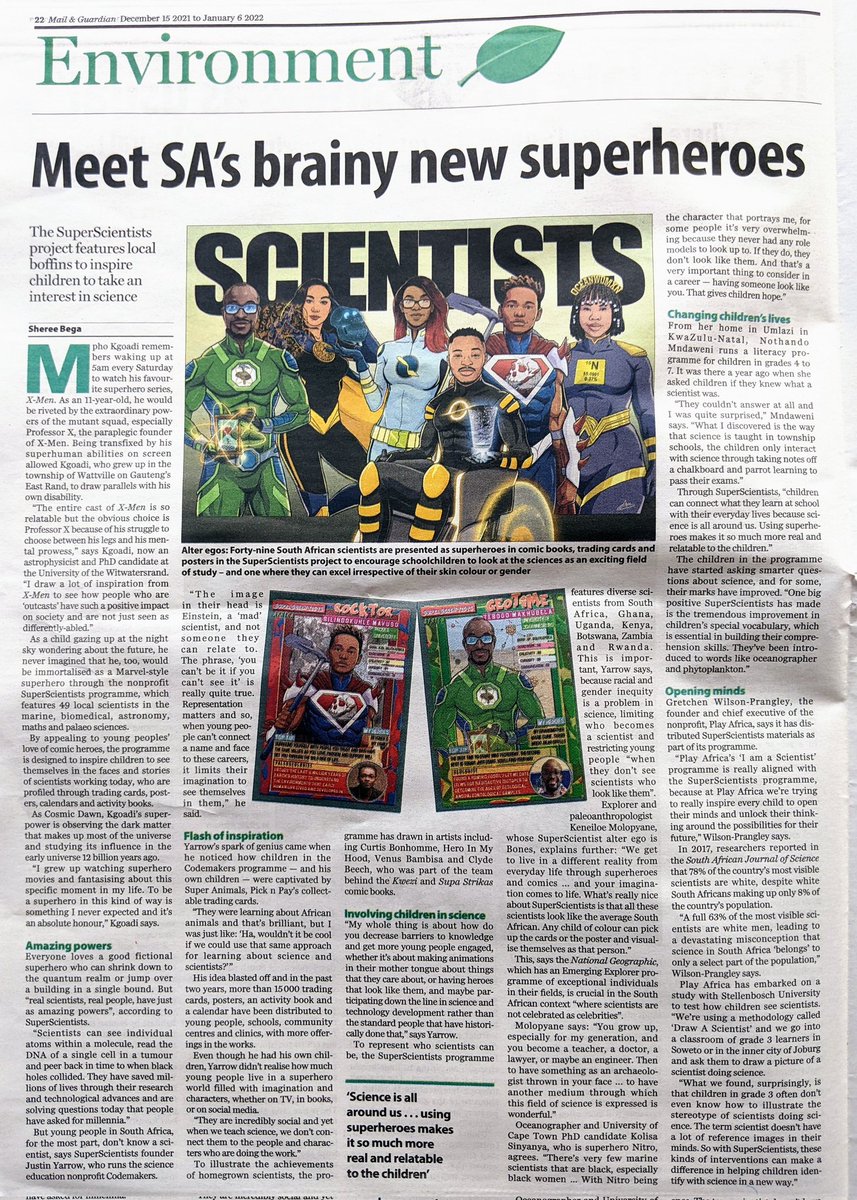 SuperScientists (@scisuperheroes) on Twitter photo Read all about it <a href="/mailandguardian/">Mail & Guardian</a> a fab article and some great quotes, my fave from Nothando <a href="/BookPwredSpaza/">Incwadi o' clock Reading Club</a> who does phenomenal, & unsung work,with young people in her community nuturing readers and deep thinkers. #scicomm Read all about it <a href="/mailandguardian/">Mail & Guardian</a> a fab article and some great quotes, my fave from Nothando <a href="/BookPwredSpaza/">Incwadi o' clock Reading Club</a> who does phenomenal, & unsung work,with young people in her community nuturing readers and deep thinkers. #scicomm