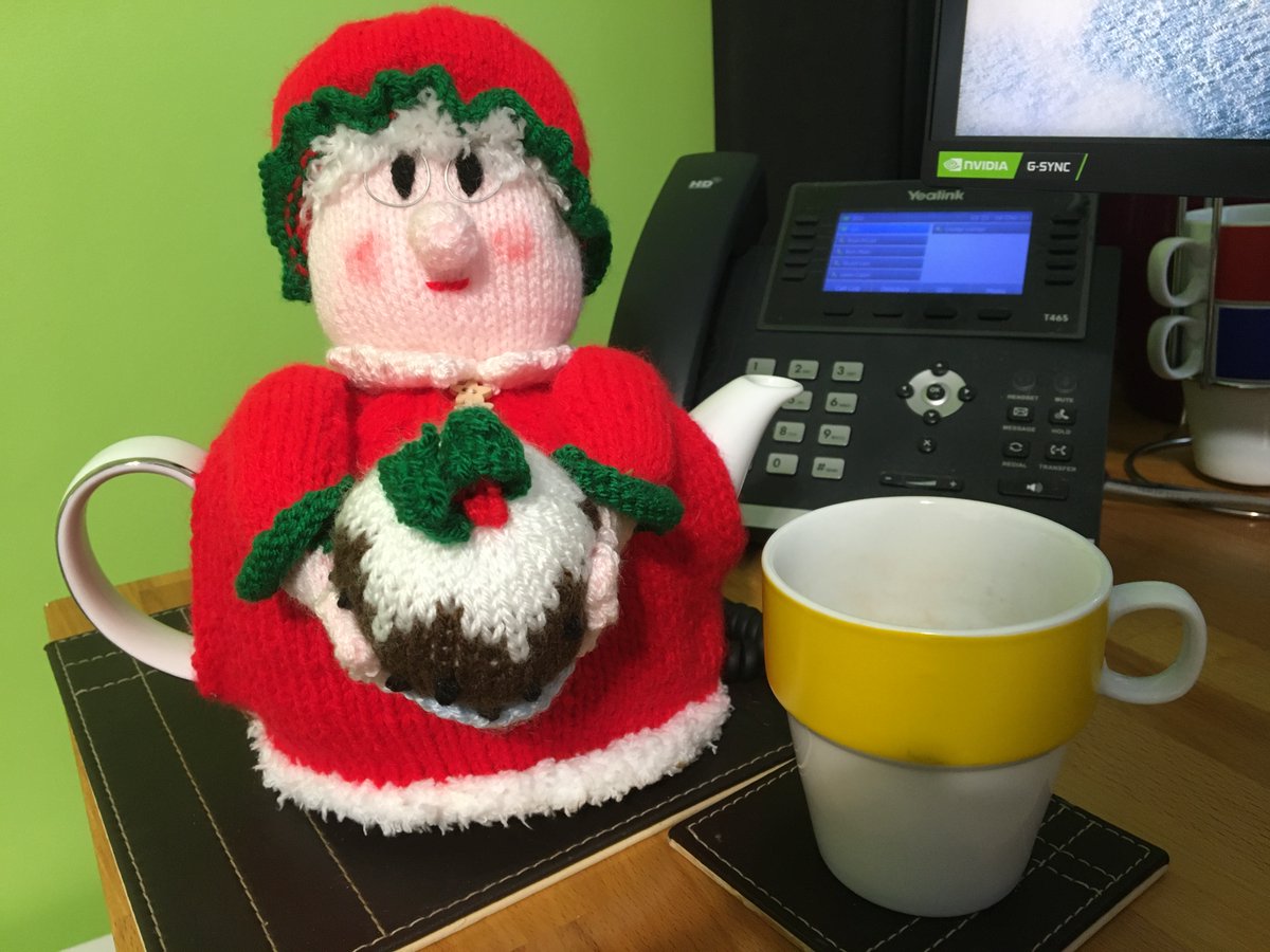 eventamplifier's tweet photo. Time for a tea cozy here at @eventamplifier HQ. Wishing everyone a Merry Christmas! https://t.co/bOGOLjVM95