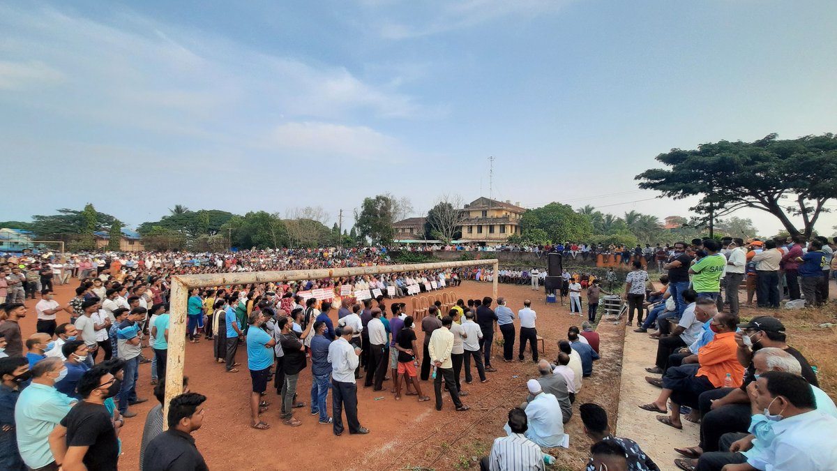 BJP4Murgao's tweet photo. Nished Sabha organised by @BJP4MURGAO in support of @milind_sagun_naik. Tremendous crowd gathered in favour promised support and showed unity. 
#bjp4murgao #bjp #bjp4goa https://t.co/2W2Lzi1Qan