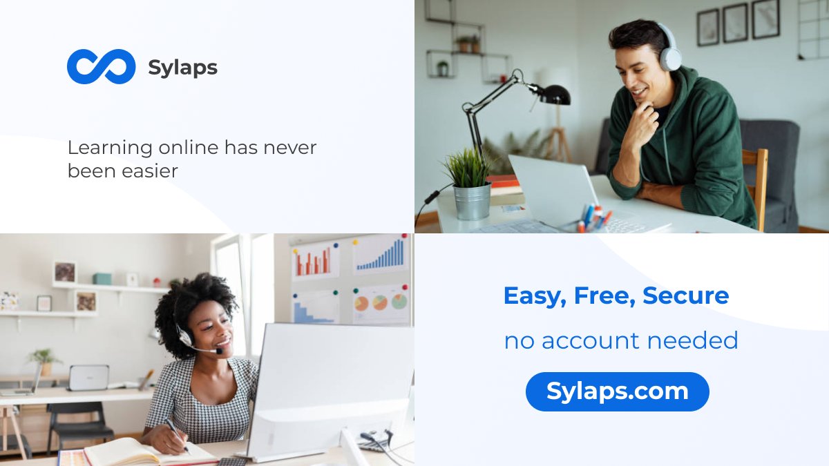 sylapsinc's tweet photo. On https://t.co/KNaDT2vXdF follow your courses wherever you are and connect with your classmates.
Take advantage of all our free features while enjoying our amazing audio and video quality.

#freelance #distancelearning #business #freelancer #SecureMeeting https://t.co/v7Xfk8Donx