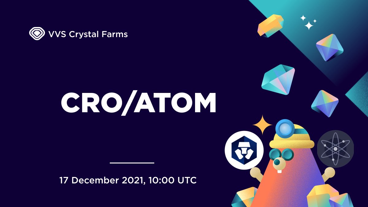 VVS_finance's tweet photo. This is HUGE 🔥🔥🔥

To celebrate $ATOM coming to Cronos, VVS will be launching $CRO - $ATOM on Crystal Farms 🥳

⏰Farm for $CRO - $ATOM will go live on Dec 17th, 10:00 UTC, with a juicy 3x multiplier

Bridge your $ATOM and get ready: https://t.co/ckvgNoX0Ek https://t.co/YzsCkuVl0e