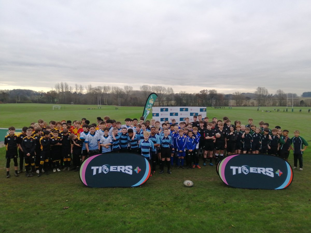 liamdnufc's tweet photo. Final event of 2021 and its a big one! 

Over 230 U13 &amp; U15 Boys playing #Rugby in our @ActiveLLR #TeamLeicestershire Development Festival.

Thank you again to @LeicesterTigers &amp; @OadbyWyggsRFC for their support. https://t.co/3YRdtNL06E