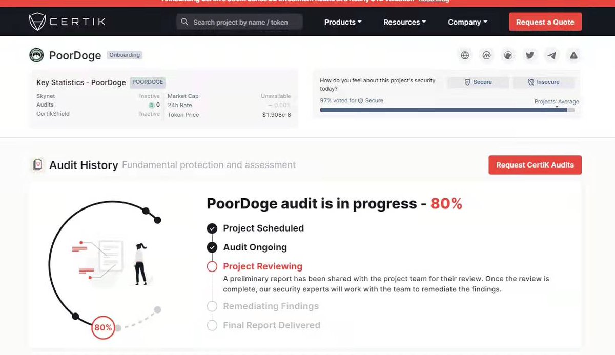PoorDoge_coin's tweet photo. Hi, another ✅ for #PoorDoge . We are heading to get the final result soon. Patient is Key 🗝️  #PoorDoge 
@cz_binance @elonmusk @OKEx @binance https://t.co/Iu5fxZkOcU