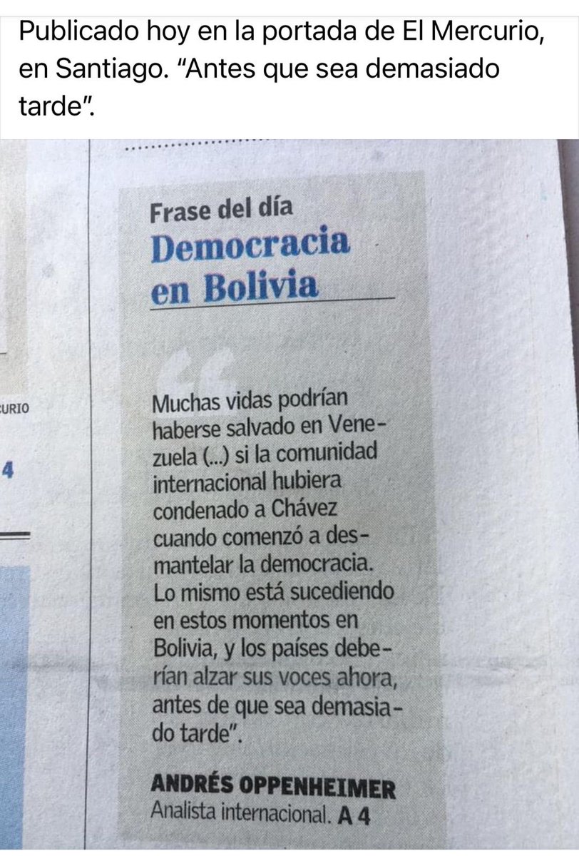 bedoya_grace's tweet photo. El Mercurio https://t.co/Ev8zEx8O10