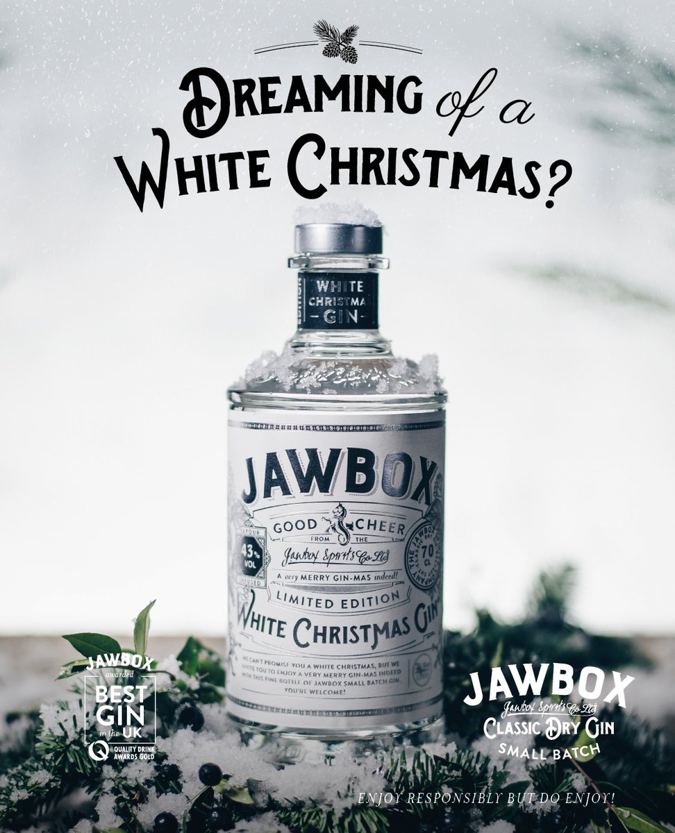Who said we need snow for a White Christmas? Limited Edition Jawbox Gin White Christmas bottle available now while stocks last.
If you're in N.I. pick up a bottle at your local <a href="/WinemarkNI/">Winemark</a> store and customers in GB &amp; Ireland can order online via spiritly.com