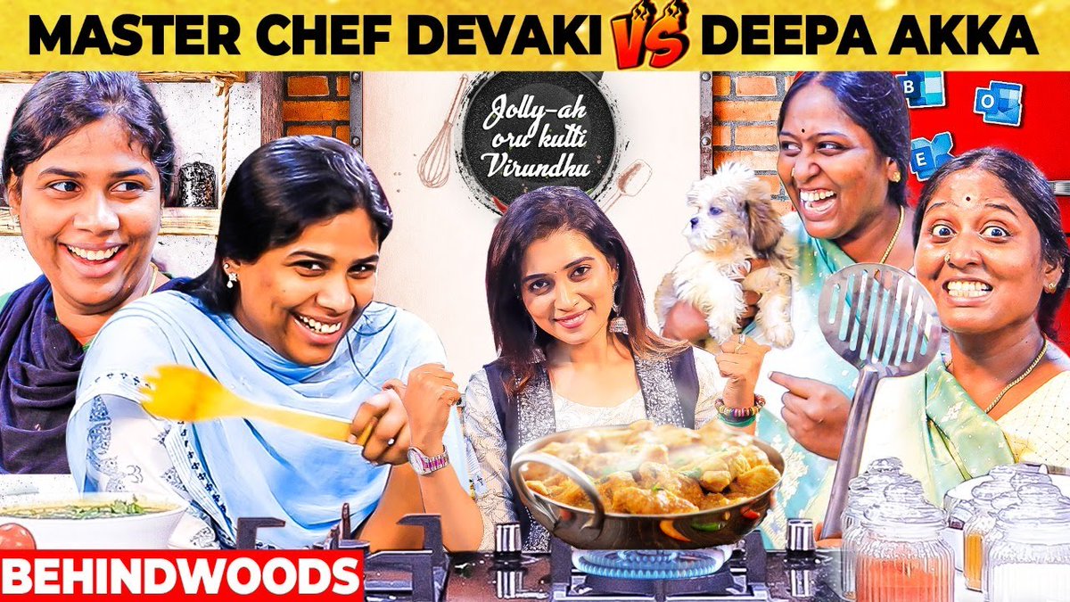 behindwoods's tweet photo. VIDEO LINK : https://t.co/6sdWADCzvb
MasterChef Devaki 1'st FUN Cooking Show Jolly-ya Oru Kutti Virundhu🔥Deepa Akka's Super-Fun Combo
#MasterChef #MasterChefDevaki #Devaki #CookWithComali2 #Deepa #MasterChefTamil https://t.co/vg1kZM0ACd