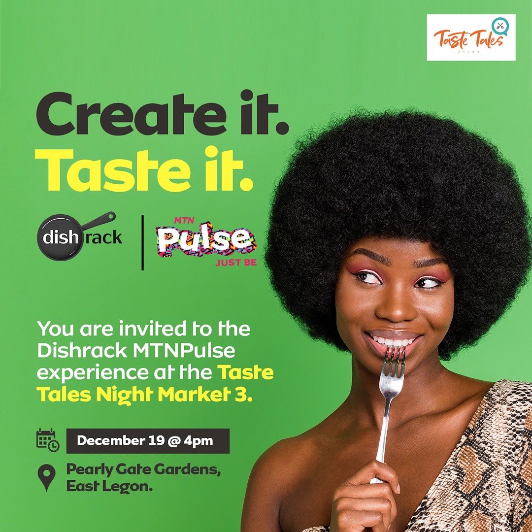 TasteTales_Gh's tweet photo. You are invited to the @dishrackgh experience at the Taste Tales Night Market 3. Sample carefully and crafted recipes put together by our chefs, having skewered and flamed each ingredient to perfection! 🤤🔥🔥

Come munch, taste, sample, savor, swallow, moan and #TasteThePulse https://t.co/iw3F1X5hMl