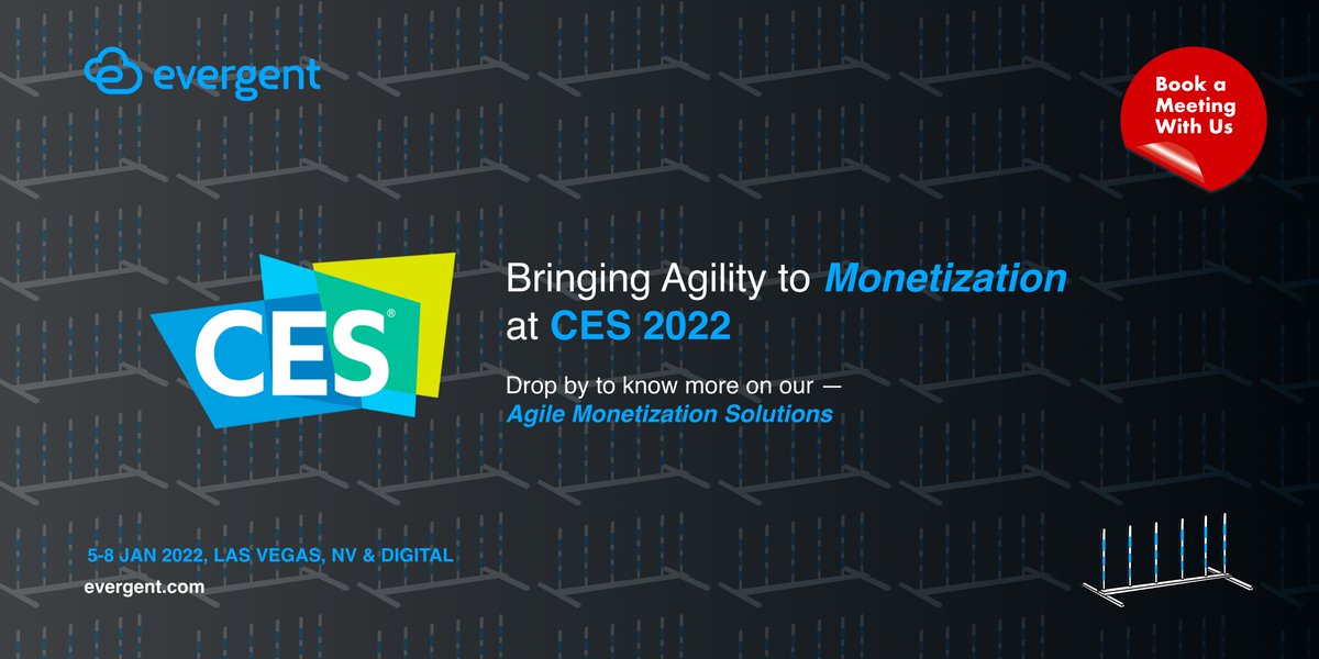 Evergent's tweet photo. Join us at #CES2022 to experience #Agile #Monetization and add #agility to your #billingmodels. Book a meeting with @Evergent - https://t.co/v1qfNyfRAA https://t.co/B8eAY7dXXm
