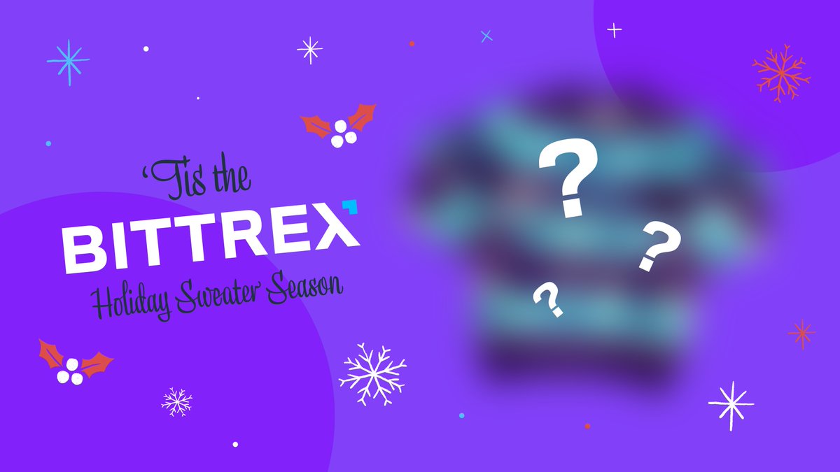 BittrexExchange's tweet photo. 🎉 GIVEAWAY 🎉 

Last day to win a Bittrex Holiday Sweater! Retweet this for your chance to win one for #NationalUglySweaterDay on December 17. 

⚠️ Restrictions Apply: 18+, U.S. Only 
🏆 We'll select 10 random winners from this tweet https://t.co/ePCyH6iakm