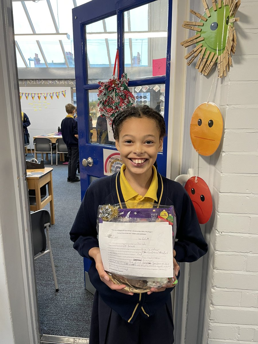 KS2, <a href="/FriendsofDPS/">Friends of Delapre Primary School</a> Christmas Quiz winner!
Eva in 6CA!👏👏👏