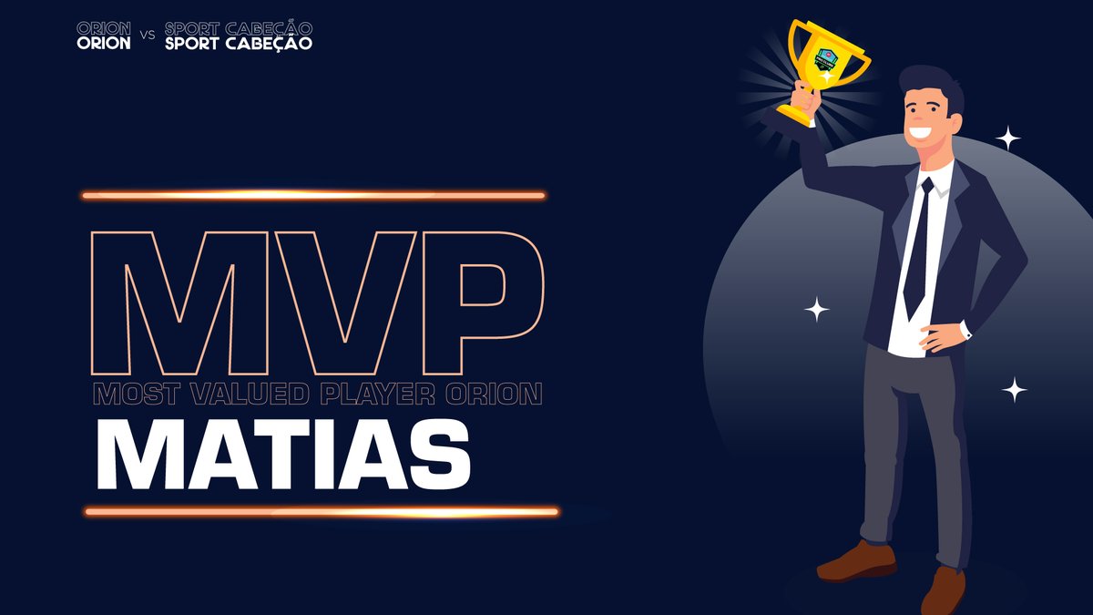 No jogo de ontem, Matias levou o prémio de Most Valued Player do clube 🔵⚪️

👉 MVP do jogo: Isaac (10.0 pontos)
👉 MVP Orion: Matias (8.1 pontos)

#GOORION #OrionFIFA #ORNSPO #MVP