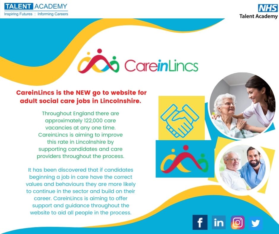 Lincolnshire Talent Academy (@lincstalac) on Twitter photo CareinLincs ๐ค
Looking for a career in care? Here's the new go to website ๐
careinlincs.co.uk/career-in-care
Find Vacancies, sign up for job alerts, send over your CV and be added to the 'Job Pool' or email careinlincs@linca.org.uk and get your details added to the system! CareinLincs ๐ค
Looking for a career in care? Here's the new go to website ๐
careinlincs.co.uk/career-in-care
Find Vacancies, sign up for job alerts, send over your CV and be added to the 'Job Pool' or email careinlincs@linca.org.uk and get your details added to the system!