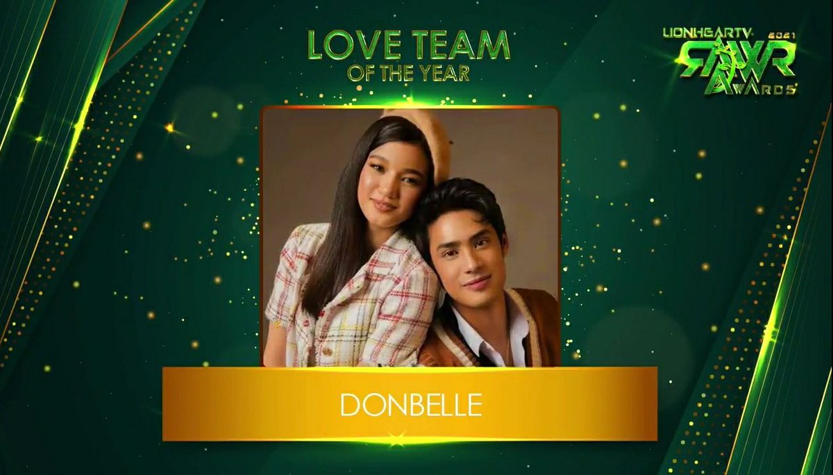 #DonBelle: Love Team of The Year 

 NEW GEN PHENOMENAL LOVE TEAM, indeed.🖤❤

#DonBelle
#RAWRAwards2021