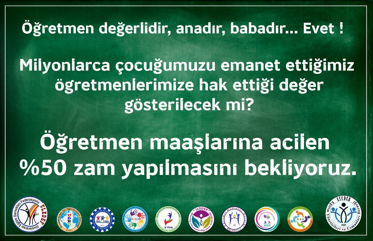 İşimiz Eğitim Gücümüz Eğitim 

Sadece eğitim konuşmak istiyoruz.
#Eğitim #Öğretmen 
#ÖğretmenedeYüzde50Zam