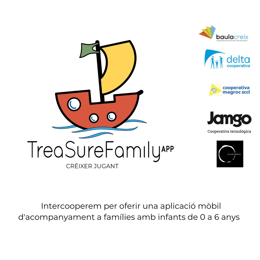 TreaSureFamilyAPP

<a href="/baulacreix/">baulacreix</a>, <a href="/Delta_Coop/">Delta Cooperativa</a> i @Magroc impulsem un projecte d'intercooperació amb 
<a href="/claraboiacoop/">𝗖𝗟𝗔𝗥𝗔𝗕𝗢𝗜𝗔 Som la cooperativa del vídeo</a>  i @jamgocoop 
Estem molt il·lusionades de treballar plegades compartint aquest repte! 

 #projectessingularscoop <a href="/econ_socialcat/">Economia social</a> <a href="/coopstreball/">Federació de Cooperatives de Treball de Catalunya</a>