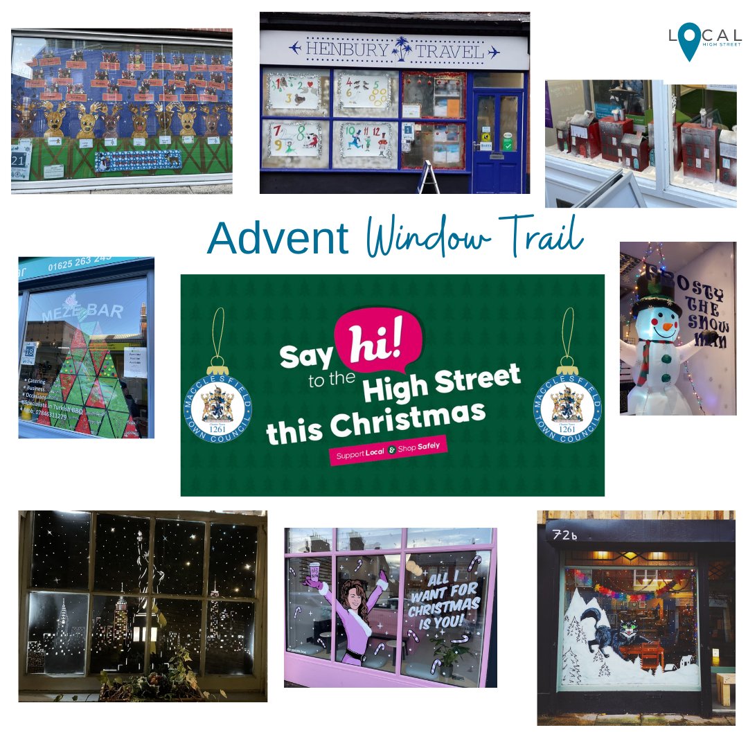 MacclesfieldTC's tweet image. Don&apos;t forget to #SayHiToTheHighStreet &amp;amp; complete the MTC Advent Window Trail.  Pick up map from the Visitor Info Centre, or download the @localhighst app.  #SupportLocalMacc this Christmas, buy a present or a hot drink on your way round.

#MacclesfieldBetterTogether #Macclesfield