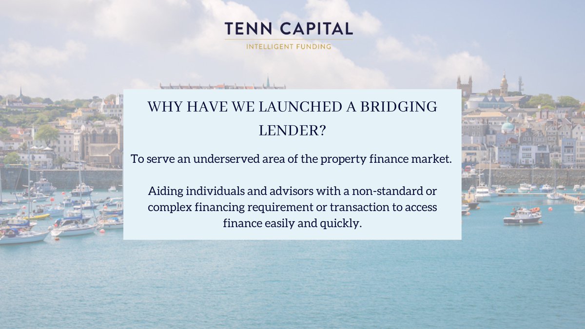 We launched Tenn Capital to serve an underserved area of the property finance market. 

We lend in scenarios that include high-value property, complex transactions (including lending to structures) or where the asset or owner of the property used as security isn't in the UK.