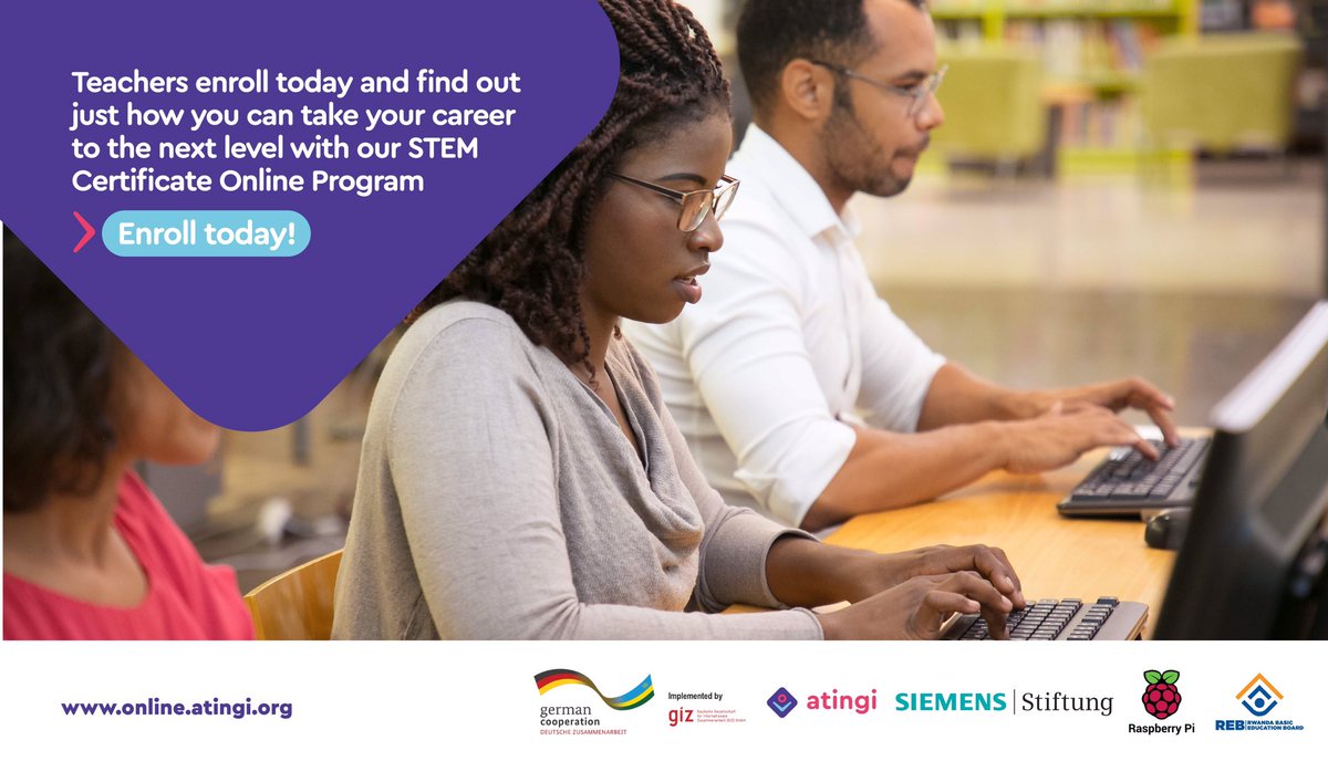 Teachers enroll today and find out just how you can take your career to the next level with our #STEM Certificate Online Program.

online.atingi.org/course/view.ph… 

#atingiRwanda #LearnConnectAct