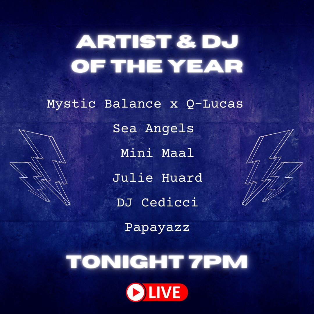 Who will be the next Artist and DJ of the year 2021? Join  us at 7pm (GMT+1) on our Youtube channel to enjoy the online final 🥳 bit.ly/3p02HEp
The nominees are in the picture👇

#artist2021 #livestream #onlineconcert