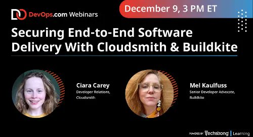 cloudsmith's tweet photo. Now on-demand! 😎 Watch Cloudsmith's @Ciara_Carey_ and @buildkite's @MelissaKaulfuss as they showcase how easy it is to combine #continuouspackaging with #CICD for a truly continuous software pipeline in the cloud: https://t.co/97m5iCl33K https://t.co/FW8Mutv6Aa