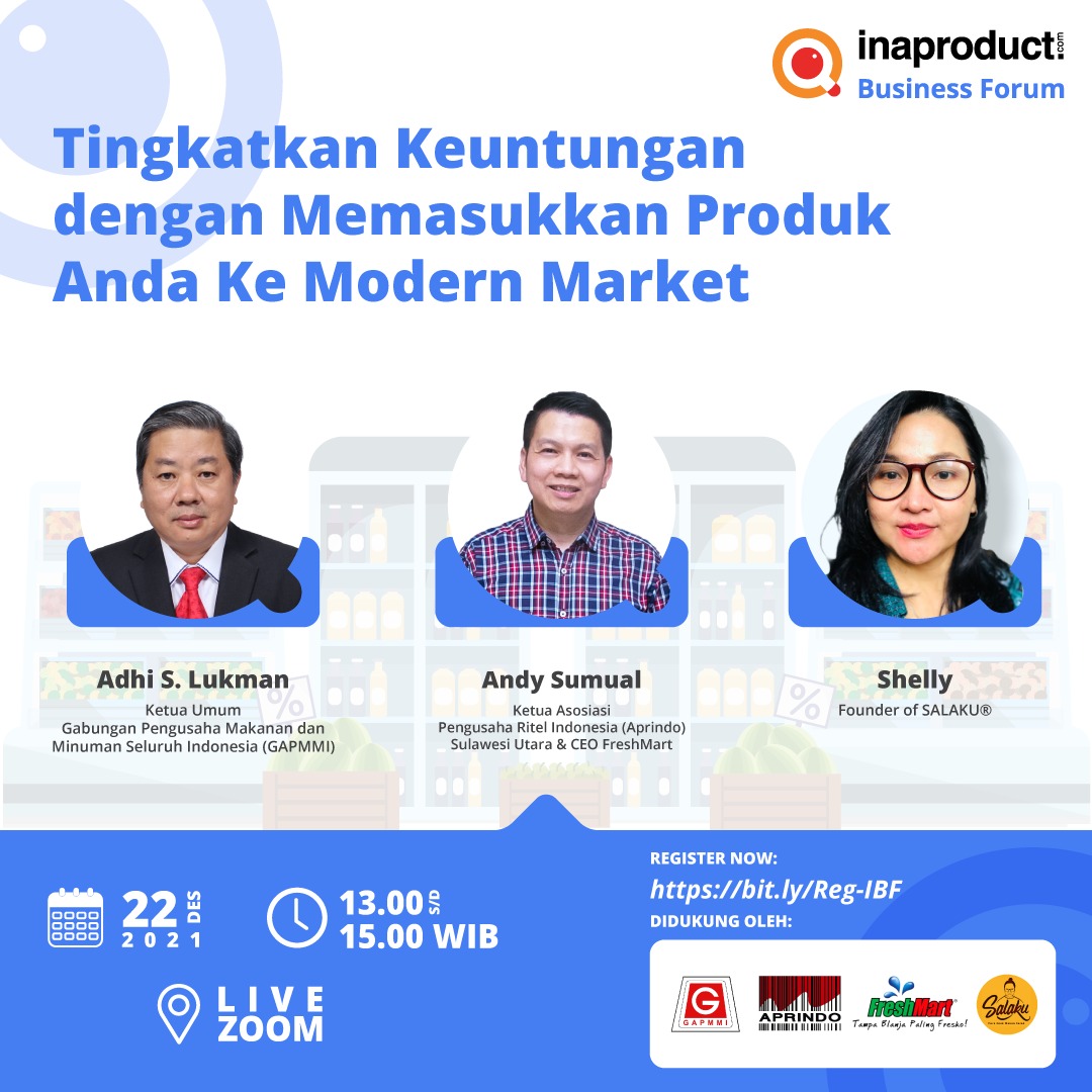 inaproductcom's tweet photo. Halo Pelaku Bisnis! 👋🏼

Business Forum dari Inaproduct kembali hadir untuk mengundang Anda mengikuti diskusi dengan topik "Tingkatkan Keuntungan dengan Memasukan Produk Anda ke Modern Market"

Segera daftarkan diri Anda melalui:
🔗 https://t.co/HZsszw6uSc https://t.co/2ZvjlLknfm