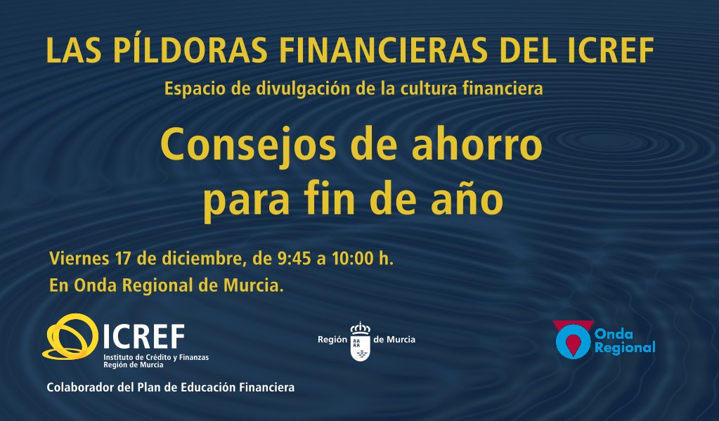 ICREFRM's tweet image. 📻Mañana en "Las píldoras financieras del ICERF", charlamos con @ZaplanaFernando, director de @DecydeViaAsesor. Nos va a dar unos consejos de cara a fin de año, que pueden interesar mucho a nuestras finanzas ¡Escúchanos en @PlazaPublicaORM y toma nota! 🗒️🖊️