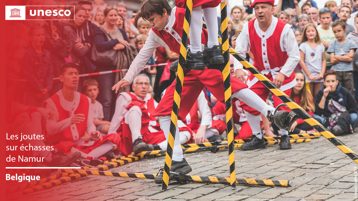 🔴 FLASH INFO

Nouvelle inscription sur la Liste du #PatrimoineImmatériel : les joutes sur échasses de Namur. 

Félicitations à la #Belgique 🇧🇪! 👏
 
ℹ️ ich.unesco.org/fr/RL/01590 #PatrimoineVivant