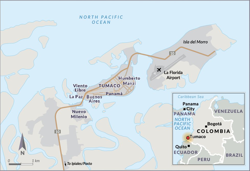 The city of Tumaco is a key hub in the regional cocaine trafficking trade