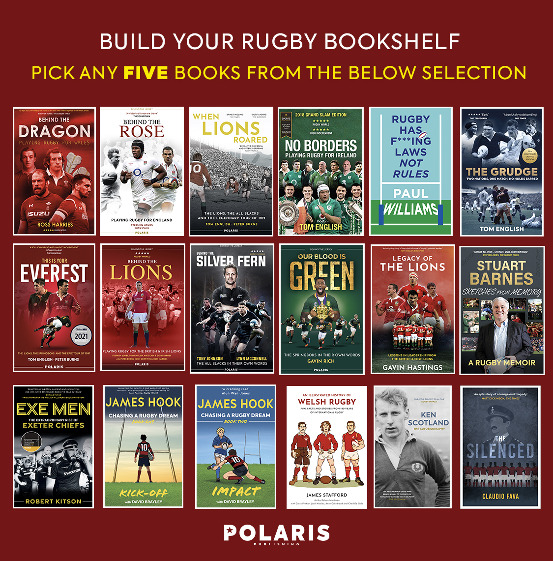 We've teamed up with our friends at <a href="/Polaris_Books/">Polaris Publishing</a> to run this brilliant prize draw. To enter: follow us and Polaris (if you don't already), then retweet this message. 3 winners can choose any 5 rugby books from Polaris' catalogue. Draw will be on Monday (in time for Xmas).