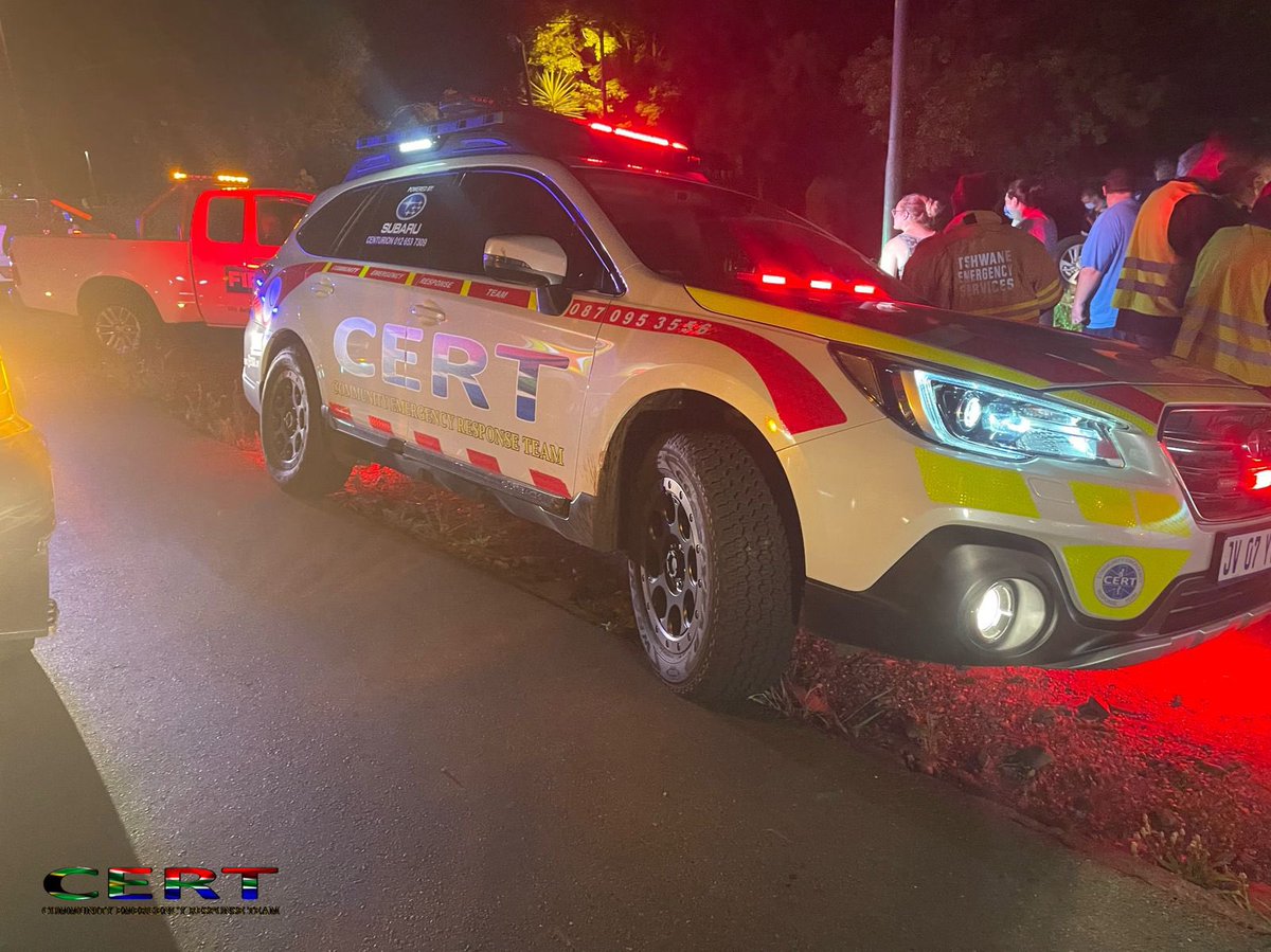 2021-12-15

On Wednesday evening around 22:50 CERT volunteers responded to a motor vehicle collision on Old Johannesburg road near Saxby road.