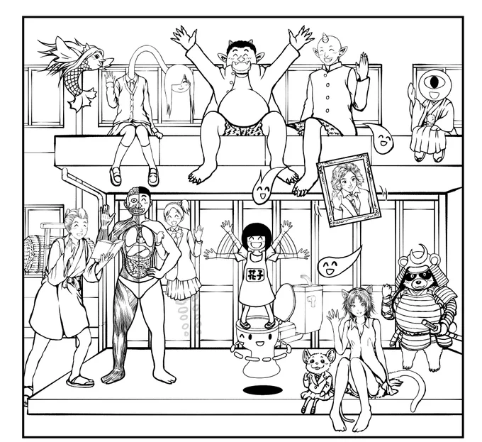 現状9です。

肖像画の線画を描きました。

モー〇〇ルトさんはやめてベー〇〇〇ェンさんにしてます。 