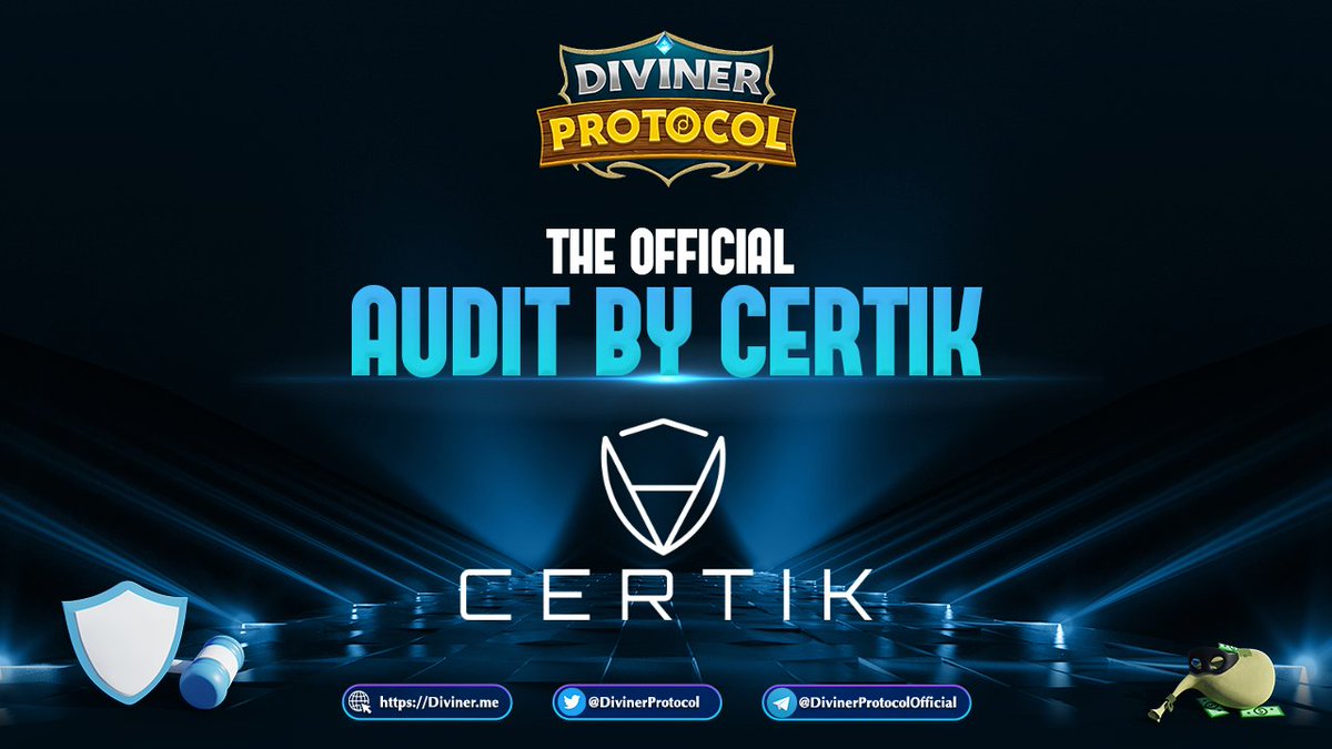DivinerProtocol's tweet photo. 👏We are delighted to announce that #DivinerProtocol’s Smart Contract has passed @certik_io's comprehensive assessment. 

🔥It means users can join "predict-to-earn" games without worrying about the contract security! 

🚀Audit report: https://t.co/uOe5MdGest

#DIVINER #GameFi https://t.co/2Qz6Ie38Sq